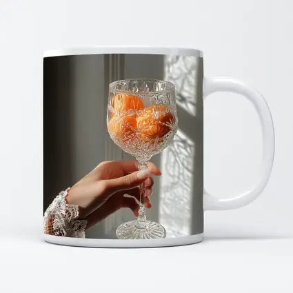 Crystal Glass Orange Flowers Soft Light