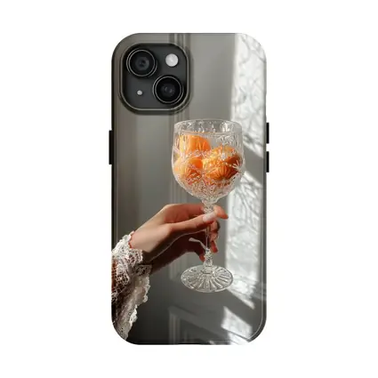 Crystal Glass Orange Flowers Soft Light