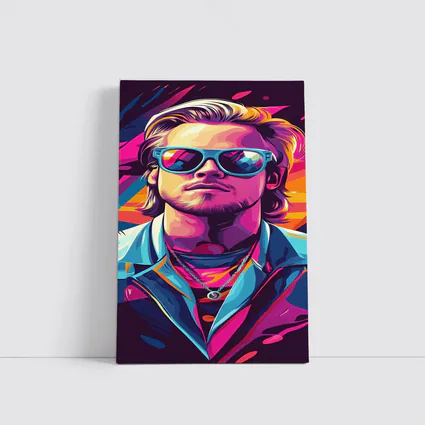 Cool Guy Sunglasses Retro Pop Art Style