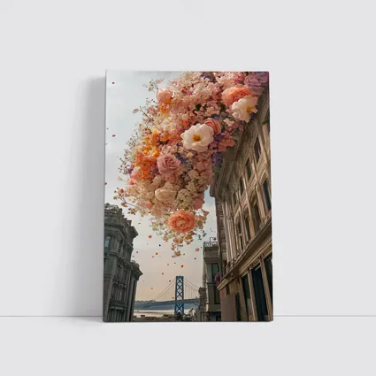 Floating Roses Over San Francisco Bay Bridge