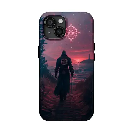Dark Wanderer Red Sky Fantasy Art