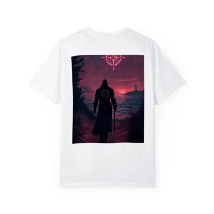 Dark Wanderer Red Sky Fantasy Art