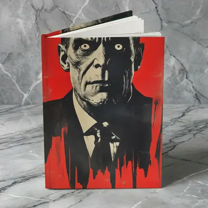 Dark Portrait Man Red Grunge Background Art