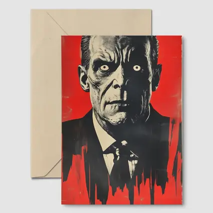 Dark Portrait Man Red Grunge Background Art