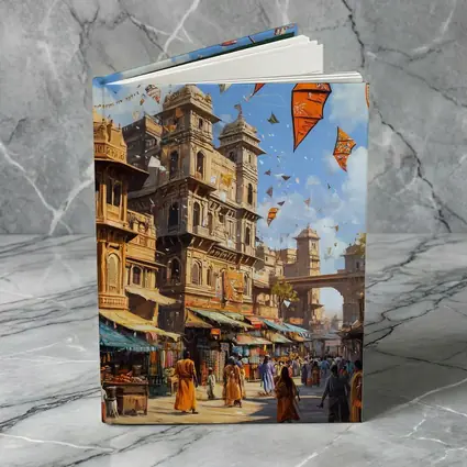 Indian City Street Kites Festival Painting