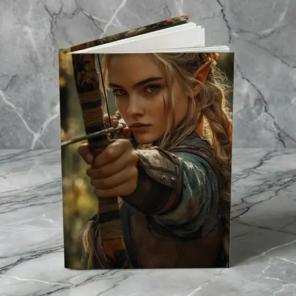 Elf Archer Woman In Fantasy Forest
