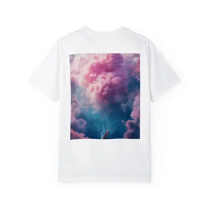 Boat Sailing Through Pink Dream Clouds