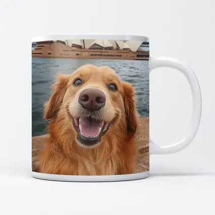 Golden Retriever Dog Sydney Opera House