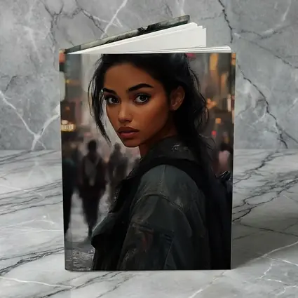 Young Woman Portrait City Street Digital Art