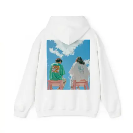 Cartoon Graphic Tees Blue Sky Clouds