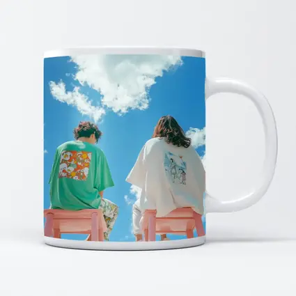 Cartoon Graphic Tees Blue Sky Clouds
