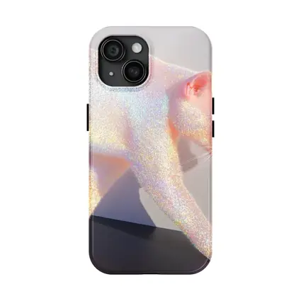 Holographic Glitter Cat Walking Iridescent Light