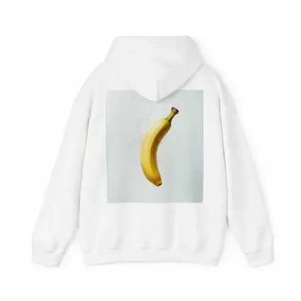 Banana Splashing Through Clear Water Background