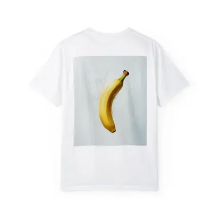 Banana Splashing Through Clear Water Background