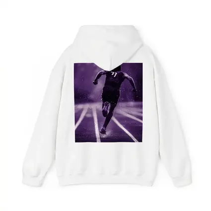 Sprint Runner On Track In Rain Purple