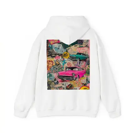 Los Angeles Pop Art Collage Pink Car