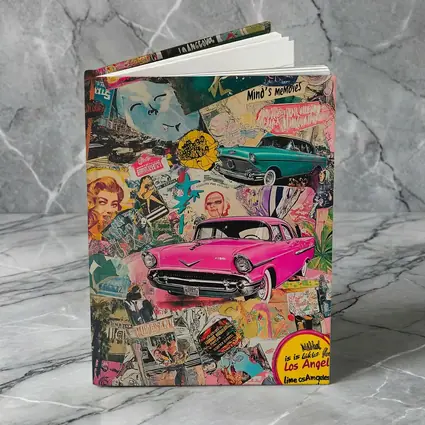 Los Angeles Pop Art Collage Pink Car