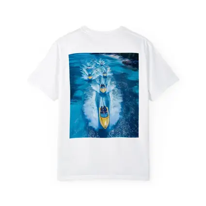 Speed Boats Racing Tropical Blue Ocean Waters