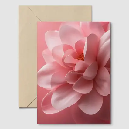 Pink Dahlia Flower Soft Pink Background