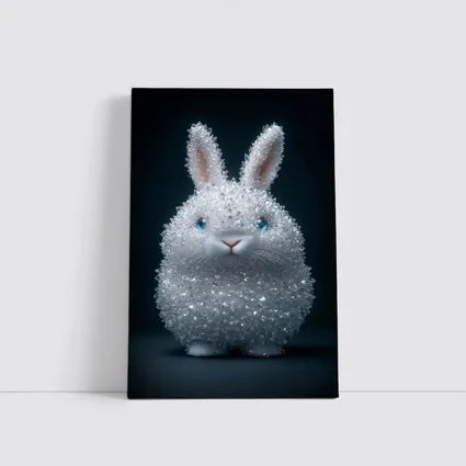 Crystal Diamond Bunny Rabbit Dark Background