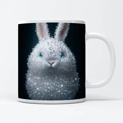 Crystal Diamond Bunny Rabbit Dark Background