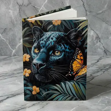 Black Panther Butterfly Tropical Jungle Painting