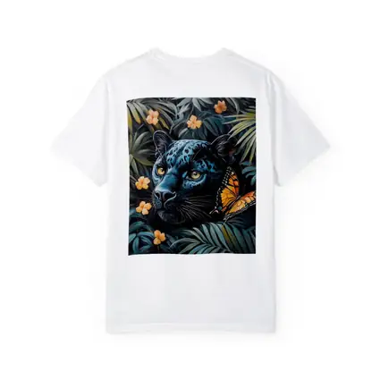 Black Panther Butterfly Tropical Jungle Painting