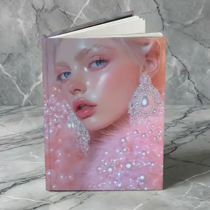 Ethereal Woman Portrait Pink Pearl Fantasy