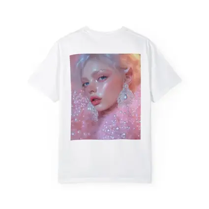 Ethereal Woman Portrait Pink Pearl Fantasy