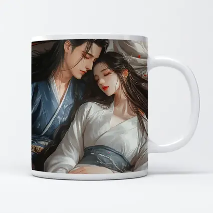 Chinese Anime Couple Romantic Traditional Hanfu Art
