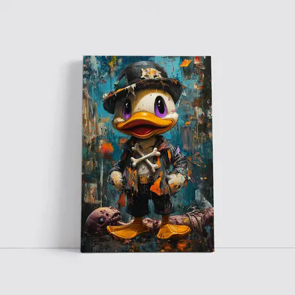 Dark Duck Graffiti Oil Painting Urban Art