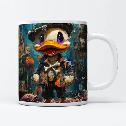 Dark Duck Graffiti Oil Painting Urban Art