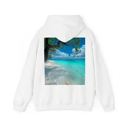 Tropical Beach Seashells Clear Turquoise Water Tree