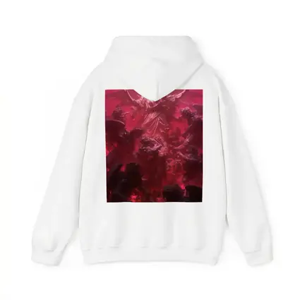 Angel Ascending Red Baroque Celestial Scene