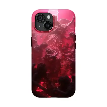 Angel Ascending Red Baroque Celestial Scene