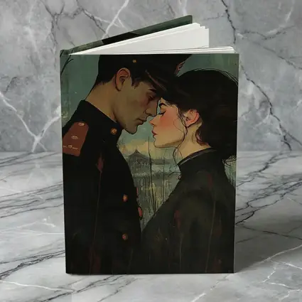Soldier and Woman Romantic Moody Painting