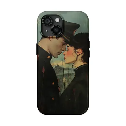 Soldier and Woman Romantic Moody Painting