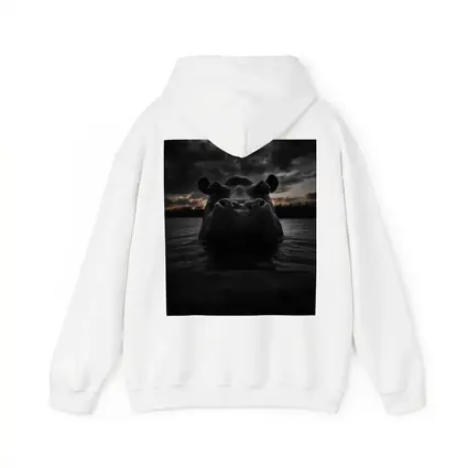 Hippo Rising From Dark Stormy Water