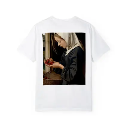 Young Nun Holding Cherries Renaissance Painting
