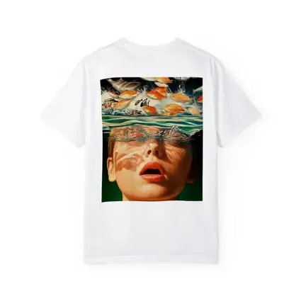 Woman Submerged in Water with Fish