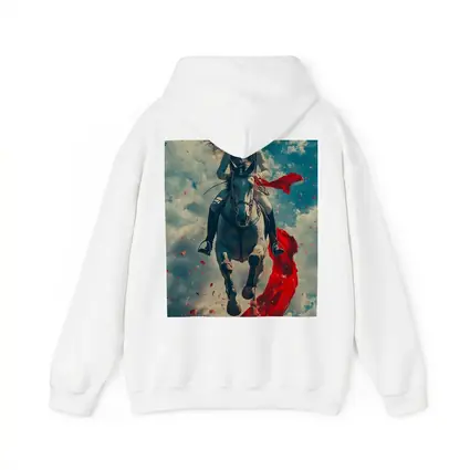 Female Equestrian Riding White Horse Red Ribbon