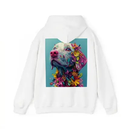 Colorful Labrador Dog With Floral Art