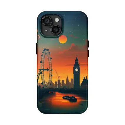 London Eye Big Ben Sunset City Skyline