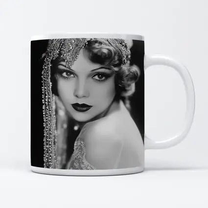 Vintage Hollywood Actress Black White Portrait