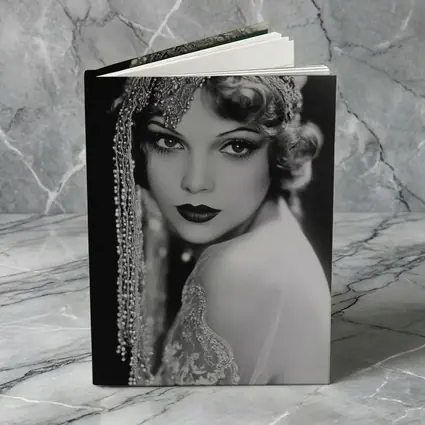 Vintage Hollywood Actress Black White Portrait