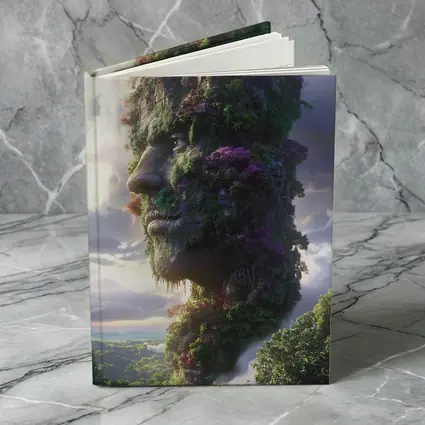 Giant Forest Face Surreal Sky Fantasy