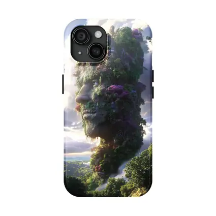 Giant Forest Face Surreal Sky Fantasy