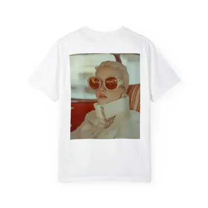 Glamorous Woman Oversized Jeweled Sunglasses Retro Car