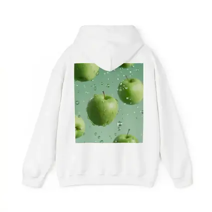 Fresh Green Apples Floating Water Drops