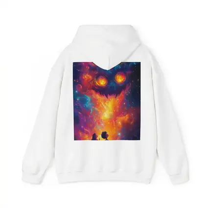 Children Facing Cosmic Monster Galaxy Art